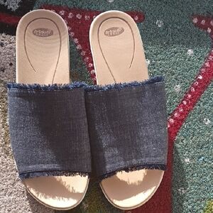 Dr. Scholl's Navy Blue Slide Sandals Women's Size 9.5